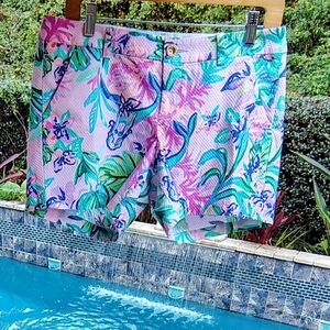 Lilly Pulitzer Pink Multicolor Tropical Print Women's Shorts